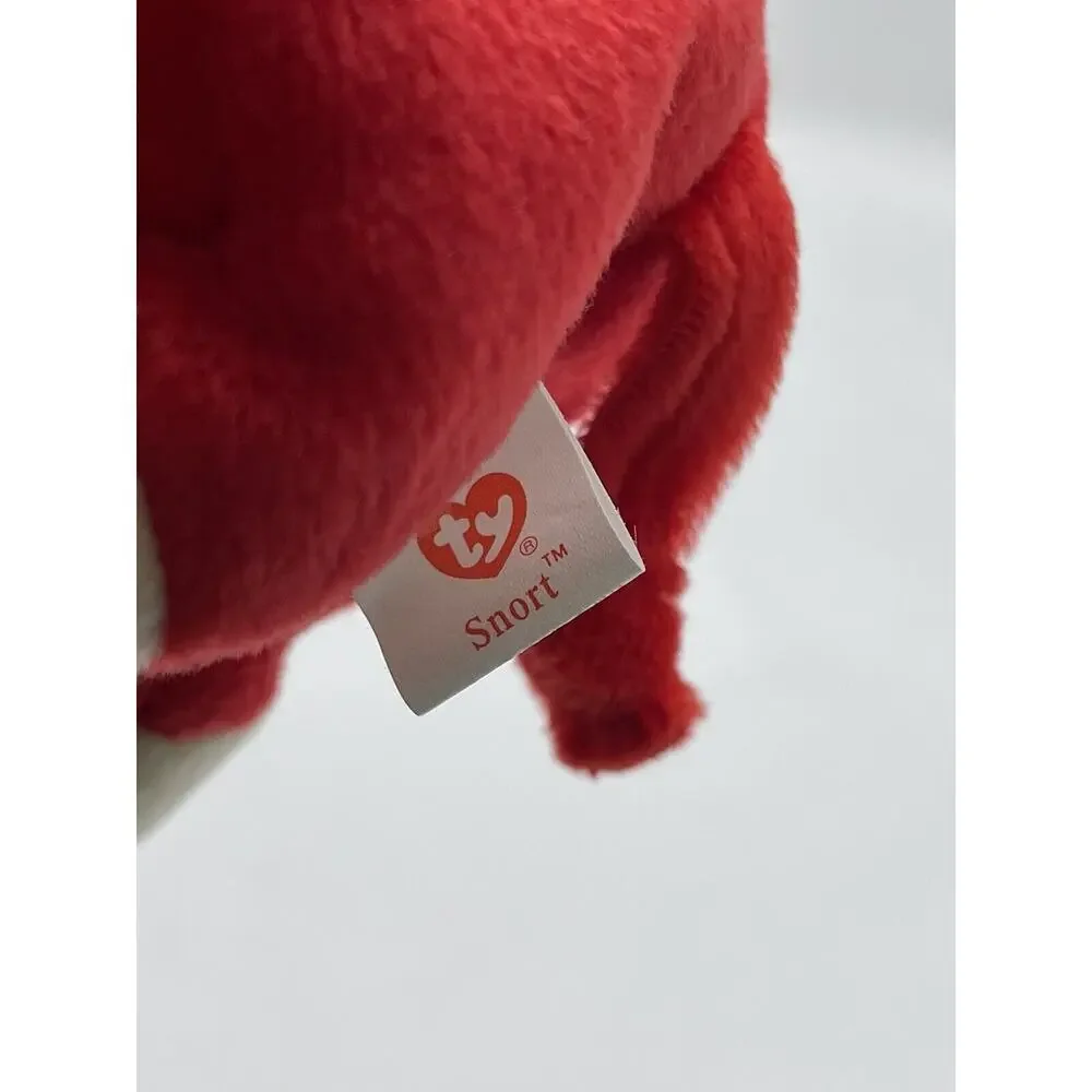 TY Beanie Baby Snort The Bull 1995 Retired PVC Pellets‎ Vintage 90's